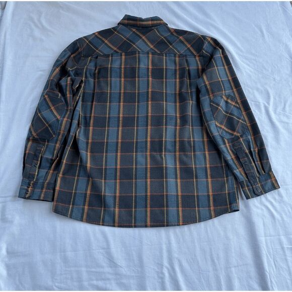 Men's L.L. Bean Button Down Flannel Polyester/Wool Blend Shirt, XL, Blue - Picture 2 of 9